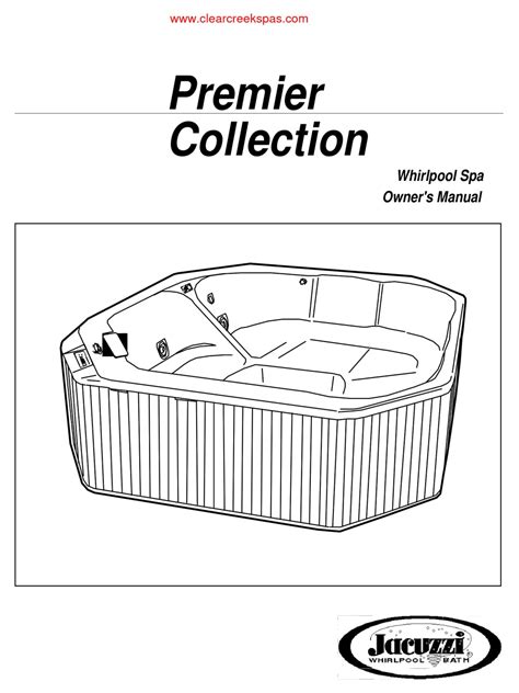Jacuzzi Whirlpool Spa Manual pdf manual